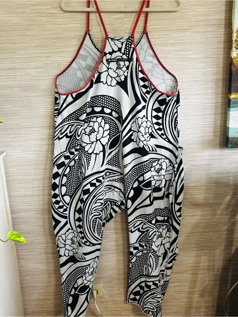 Free People Hot Shot Onsie Rare Unicorn / Padma Print Medium Black & White